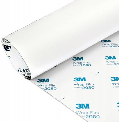 SIR Visual | 3M Wrap Film Serie 2080-G10 (152cm x 100cm, Bianco Opaco), Pellicola Vinilica Adesiva Professionale per Car Wrapping e Rivestimento di Auto, Moto e Imbarcazioni