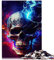 Puzzles Erwachsene und Kinder, Totenkopf Puzzle, 1000 Teile, Papppuzzles Erwachsene, Geschenke, pädagogisches Spielzeug zum Stressabbau, 10,27 x 20,47 Zoll/26 x 38 cm.