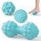 MEGAVOW 3 Stück Massage Ball Faszienball Massagebälle Set, Faszienkugel Massageball Igelball Spiked Roll Ball, Klein Duoball Triggerpoint Gymnastikbälle mit Noppen, für Rücken Füße Hände Nacken, Grün