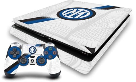 Head Case Designs Licenza Ufficiale Inter Milan Away Kit per Stemma 2023/24 Vinile Sticker Gaming Pelle Adesivo Compatibile con Sony Playstation 4 PS4 Slim Console And DualShock 4 Controller