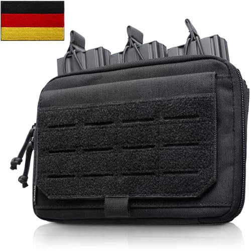 WYNEX Molle Admin Tasche von Känguru-Stil, Taktische Utility Werkzeug-Tasche mit Mag/Zipper Strip Einsatz Modular EDC Medizinische Tasche Organizer Attachment Patch enthalten