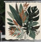 ABAKUHAUS Monstera Duschvorhang, Abstrakte Boho Tropische Blätter Palme Banane Olive EIN Tanz der Natur, Stoffliches Gewebe Badezimmerdekorationsset mit Haken, 175 x 200 cm, Salbeigrün Fawn Evergreen
