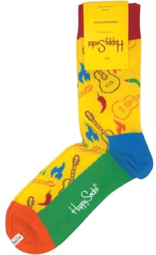 Happy Socks Unisex Größe 36-40 Gitarren-Socken, bunt