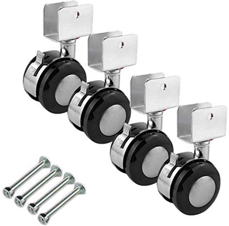 Lenkrolle mit Bremssperre, Möbelrolle, Splint-Schwenkrad, Halterung aus dickem Kohlenstoffstahlmaterial, 360-Grad-Drehgelenk, Bürotischschrank, 25 mm/1 Zoll