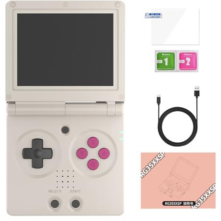 Consola de juegos portátil de mano, videojuegos recargable, nostálgico dispositivo de juego plegable de pantalla de 3.5 pulgadas, consola de videojuegos plegable clásica para niños