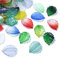 Ipotkitt Lot de 100 Perles Colorées en Verre Tchèque - Forme de Feuille de Thé, Cristal Bicolore, Pétales de Fleur, Plantes Printanières pour Bricolage