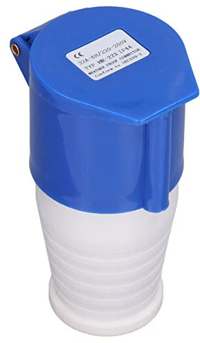 32A IP44 Enchufe Industrial de 3 Pines Azul, Conector Impermeable para Cervecería, Taller, Camping, Deporte, 220-250 V (HR-223 (hembra))