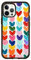 CASETiFY Impact iPhone 12 Pro Max Case [4X Military Grade Drop Tested / 8.2ft Drop Protection] - Clear Polka Daub Hearts - Clear Black