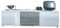Vladon TV Lowboard Linio V1, Fernsehtisch mit 2 Türen und 2 Schubladen – Weiß/Avola-Anthrazit (138,5 x 37,5 x 35 cm)