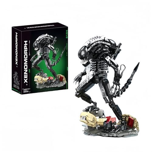 JVAVNE Technik Xenomorph Film Bausteine Set, kreatives Alien Action Figur Spielzeug Klemmbausteine Bausatz, Kompatibel mit Leg Modell Spielzeug Horror Thema Geschenk für Erwachsene Jungen 882 Teile
