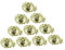CRILSTYLEO 10st Weihnachtsdekorationen Weihnachtsbaum-kerzenclip Spitzkerzen Kegelkerzenhalter Weihnachts-kerzenhalter-Clip Baumkerzenhalter Weihnachtskerzenhalter Teelichthalter Eisen Golden