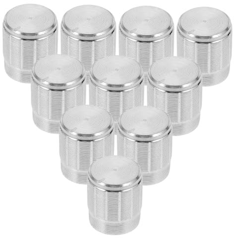 HOMSFOU 10stücke Metall Potentiometerknopf Gitarre Ersatz Für Potentiometerkappen Lautstärkeregler Für Gitarren Lautstärkereglerknopf Für Verstärker Ersatzknopf Für Bass-lautstärkeknöpfe