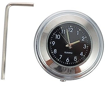 SOLUSTRE 1stück Lenkeruhr Quartz Uhr Für Motorräder Und Fahrräder Abnehmbar Mit Ziffernblatt Und Leuchtenden Zeigern Für Nachtfahrten
