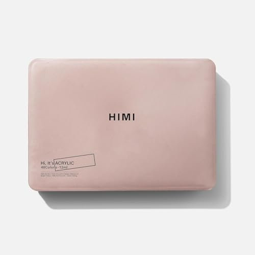 HIMI Twin Cup Jelly Acrylic Paint Set, 48 Colors 12g, High Viscosity Water Based Paint, Art supplies for Painting Canvas,Rock Ceramic Wood Painting & DIY Projects (48 Color)