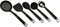 LIFKOME 1 Juego De Utensilios De Cocina Cuchara Menaje De Cocina Pala Cucharón Cuchara Para Sopa Utensilios De Cocina Espátula Pa66 De Nailon Negro