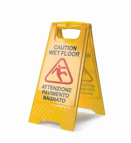 FERCASASHOP® Segnale Avviso Cartello Pavimento Bagnato Wet Floor Perfetto per uffici, negozi, ospedali e luoghi pubblici