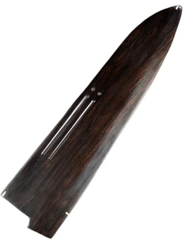 Aibote Handmade Natural Black Ebony Wood Japanese Gyuto Chef Knives Sheath Magnetic Knife Case Holder Protector Wooden Cover (240MM(9.5 Inch))