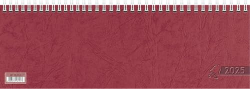 Glocken Querterminbuch (2025), 2 Seiten = 1 Woche, 297 × 105 mm, 112 Seiten, Karton-Umschlag (rot, 5)