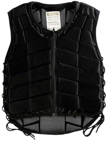 Jorzer Gilet da Equitazione con Cerniera, Gilet di Sicurezza Protettivo Antiurto, Regolabile, da Equitazione Morbido e Traspirante per Donne, Ragazzi, Ragazze e Bambini.