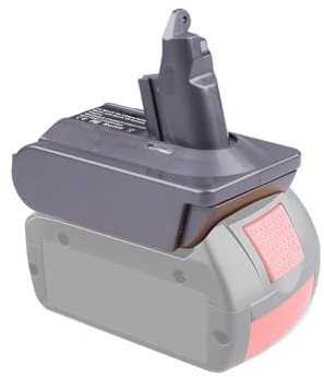 RuiJOTWAT Milwaukee 18V Battery Compatible V6 Adapter Converts To Replace Compatible Dyson V6 Battery For Compatible Dyson V6 Series Vacuum Sweepers (Adapter Only)