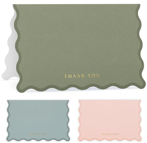 ZICOTO Beautiful Thank You Cards Set of 30 With Envelopes and Stickers