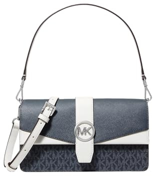 Michael Kors Greenwich Medium Signature Logo Convertible Crossbody Bag Admiral Multi