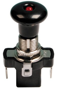 Pilot LA_45570 Druck-Zugschalter mit roter LED, 12V, 10A