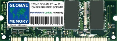 GLOBAL MEMORY 128 MB 100-PIN SDRAM SODIMM RAM für Drucker (P/N ML-00MD/XAA, 16H0059, MD-128, C9121A, Q9121A, Q7709A, A0360951)