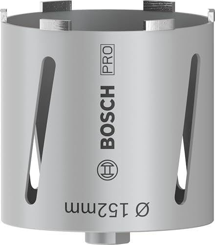 BOSCH, Corona diamantata per carotaggio a secco, G 1/2 , per Universal, 152 mm, 150 mm, 7 segmenti, 7 mm, 2608587333