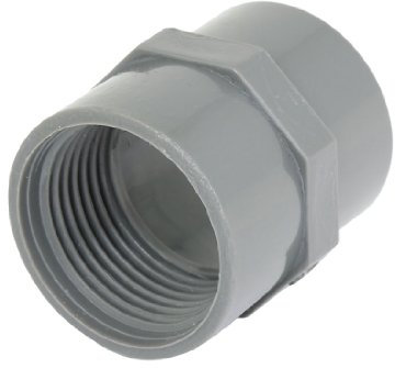 sourcingmap Raccord PVC tuyau d'eau droit à filetage femelle de 32 mm Connecteur gris