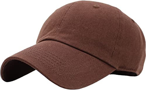 KBETHOS KB-LOW BRN Classic Baumwoll-Papa Hut Einstellbare Plain Cap. Polo Style Low Profile (unstrukturiert) (klassisch) Braun Einstellbar