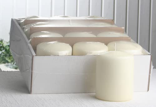 CandleCorner: 12x Stumpenkerze 10 x 8 cm Ø, elfenbein