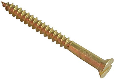 ForgePack Wood Screws - Solid Brass | 1 1/2 x 6 | Solid Brass | Pack 12