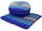 livasia Meditationsset L - Ø 38x15cm / Matte 50x50x4,5cm - Yogaset mit Kissen und Matte, Pouf, Yogamatte und Yogakissen mit Kapok handgefertigt, Bodenkissen Outdoor, Zafukissen (Blau)
