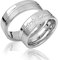 JC Trauringe 925er Sterling Silber Paar-Preis I Ehe-Ringe mit kostenloser Gravur I Verlobungsringe 6 mm breit mit Etui-Box I Herren-Ring ohne & Damen-Ring mit 5 Zirkonia-Steinen I Gr. 48 bis 72 I S071