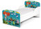 Leomark Funktionsbett aus Holz - My Mermaid - Kinderbett mit Matratze, Holzbett mit Seitenschutz Lattenrost, Komplett Set für Kinderzimmer, Liegefläche 70/140 cm, UV-Druck