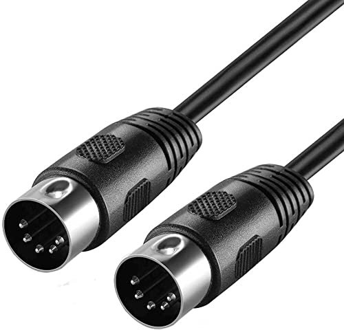 CABLEPELADO Câble audio DIN 5 broches | Câble MIDI 5 broches pour instruments de contrôleur MIDI, clavier piano séquenceur batterie processeur effets échantillonneur pédale multi-effet | 3 mètres