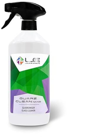 Liquid Elements – Quarz Clean Nano Glasreiniger Auto 1 Liter – kraftvoller Reiniger für Scheiben, Gläser & Spiegel – streifenfreier Scheibenreiniger inklusive Versiegelung