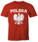 MoonWorks Herren T-Shirt Fußball WM Polska Polen Poland Flagge Weißer Adler rot-farbig XXL