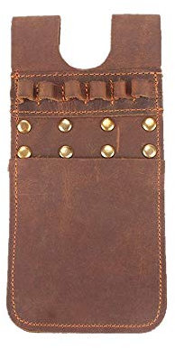 TentHome Vintage Kunstleder Bogenschießen Köcher Tragbarer Seitenköcher Hüfte Taille Pfeile Halter für 6 oder 12 Pfeile (Braun 6)