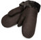 Werner Christ Lammfell Fäustlinge warme, Lange Unisex Fausthandschuhe aus echtem Fell, Winter-Handschuhe für Damen und Herren in dunkel-braun, Größe 9
