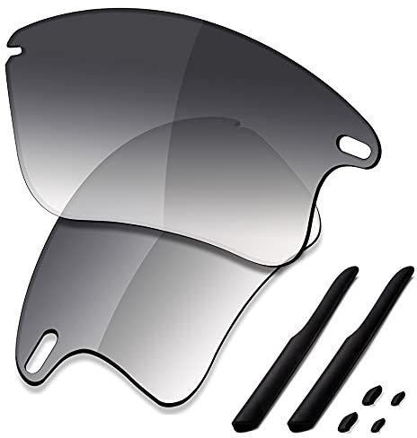 Saucer Lentilles de rechange et kits en caoutchouc pour lunettes de soleil Oakley Fast Jacket XL OO9156 haute défense – Gris dégradé de couleur gris