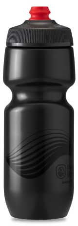Polar Bottle - Breakaway - 24oz Wave, Charcoal & Black - Insulated Water Bottle for Cycling & Sports, Keeps Water Cooler Longer, Fits Most Bike Bottle Cages