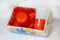 N/D Sottobicchieri Reggibicchieri in Plastica Set 6 Pezzi Porta Bicchieri Antivento Anticaduta (Rosso)