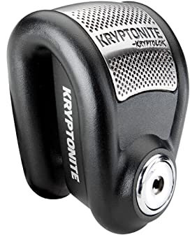 KRYPTONITE 429544 BLOCCADISCO CON ALLARME KRYPTOLOK (6mm PIN), Black