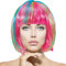 Plitsch Platsch Perücke Bob Pagenkopf Cabaret Wig Kurzhaar Charleston Perücken Fasching Karneval Halloween Motto Party - 24 Farben Varianten für Erwachsene, One Size (bunt)