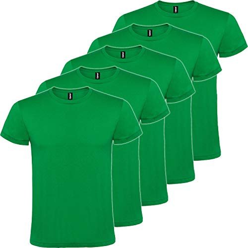 Pack 5 | Camiseta Básica Hombre | Algodón | Manga Corta