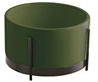Horganica Lavabo con struttura da appoggio o freestanding Ibrido Tondo Verde Inglese Opaco (da appoggio)