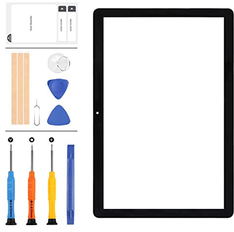 LADYSON 10.1 For Huawei MediaPad T5 10 Touch Screen Front Glass Outer Glass Lens Panel Replacement AGS2-W09HN L09 AGS2-W09 AGS2-L03 AGS2-W19 Repair Parts Kit with Tools (W-i-F-i Version)
