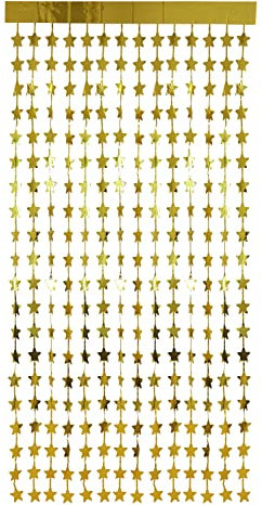 Folat 18895 Partyvorhang Stern, Gold